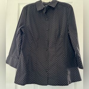 Black & White Polka Dot Shirt SZ Large